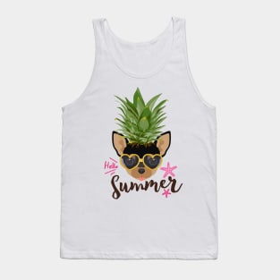 Pineapple Shirt for Women, Kids, Boys, Teen Girls, Dog Mom Chihuahua Tank Top